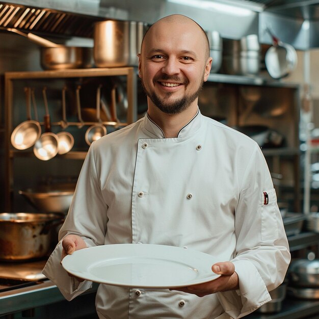 Uśmiechnięty kucharz